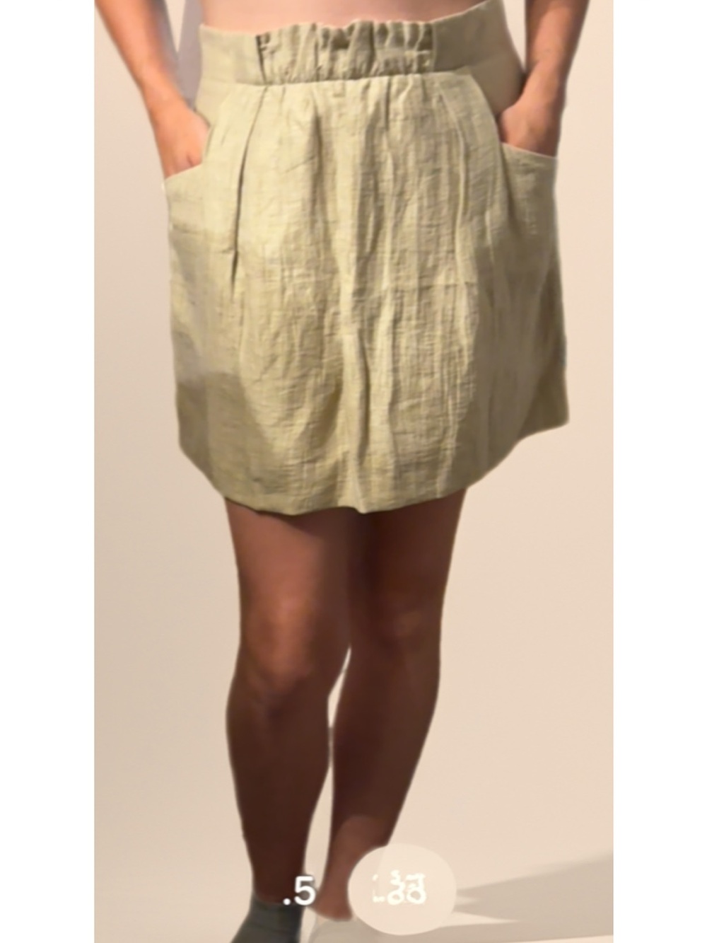 J. Crew Natural Beige Linen-Blend Skirt